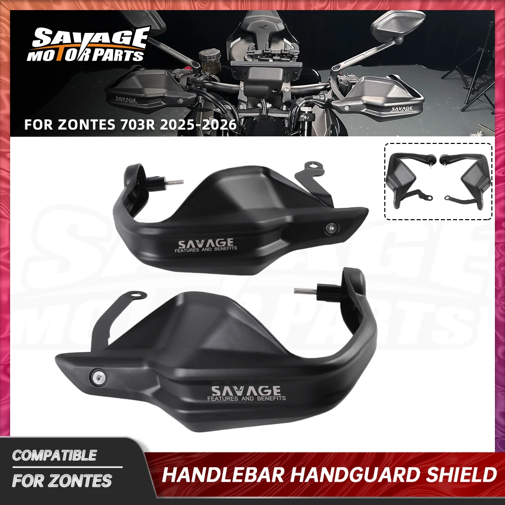 2026 703R Handlebar Handguard Shield For ZONTES 703R 2025 Motorcycle Parts Hand Guard Wind Deflector Handle Lever Protector