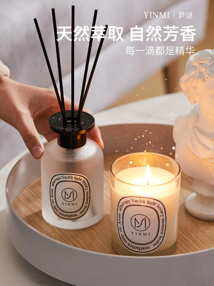 200ml Premium Frosted Bottle Natural Essential Oil Aromatherapy Decoration Shangri-la Hilton Amber Lily Rattan Reed Diffuser Set