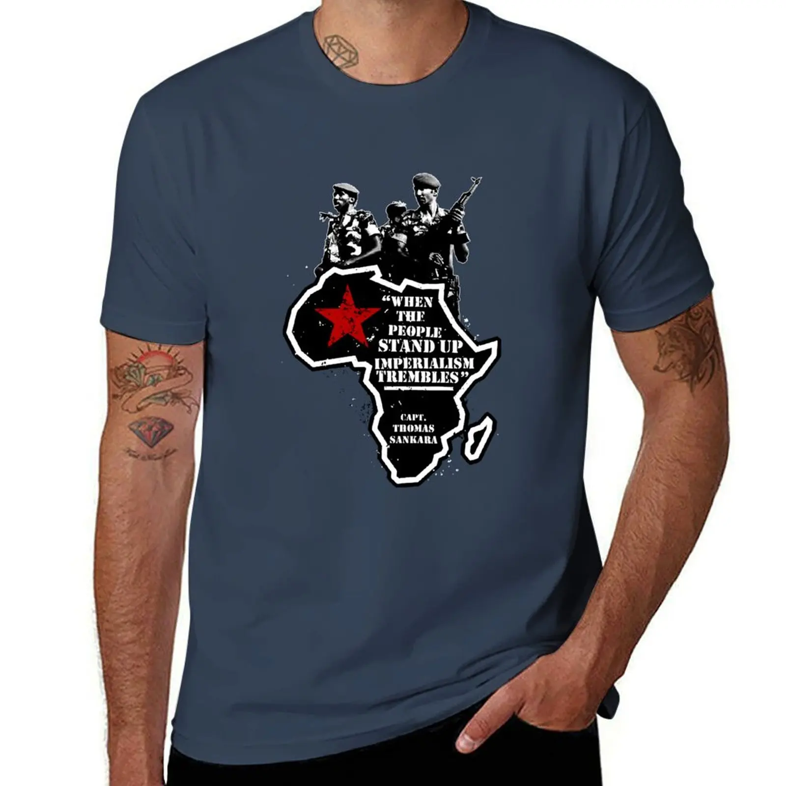 Precious Life Worry About Building Developed Country Thomas Sankara Up Imperialism Trembles Funny Gr T-Shirt