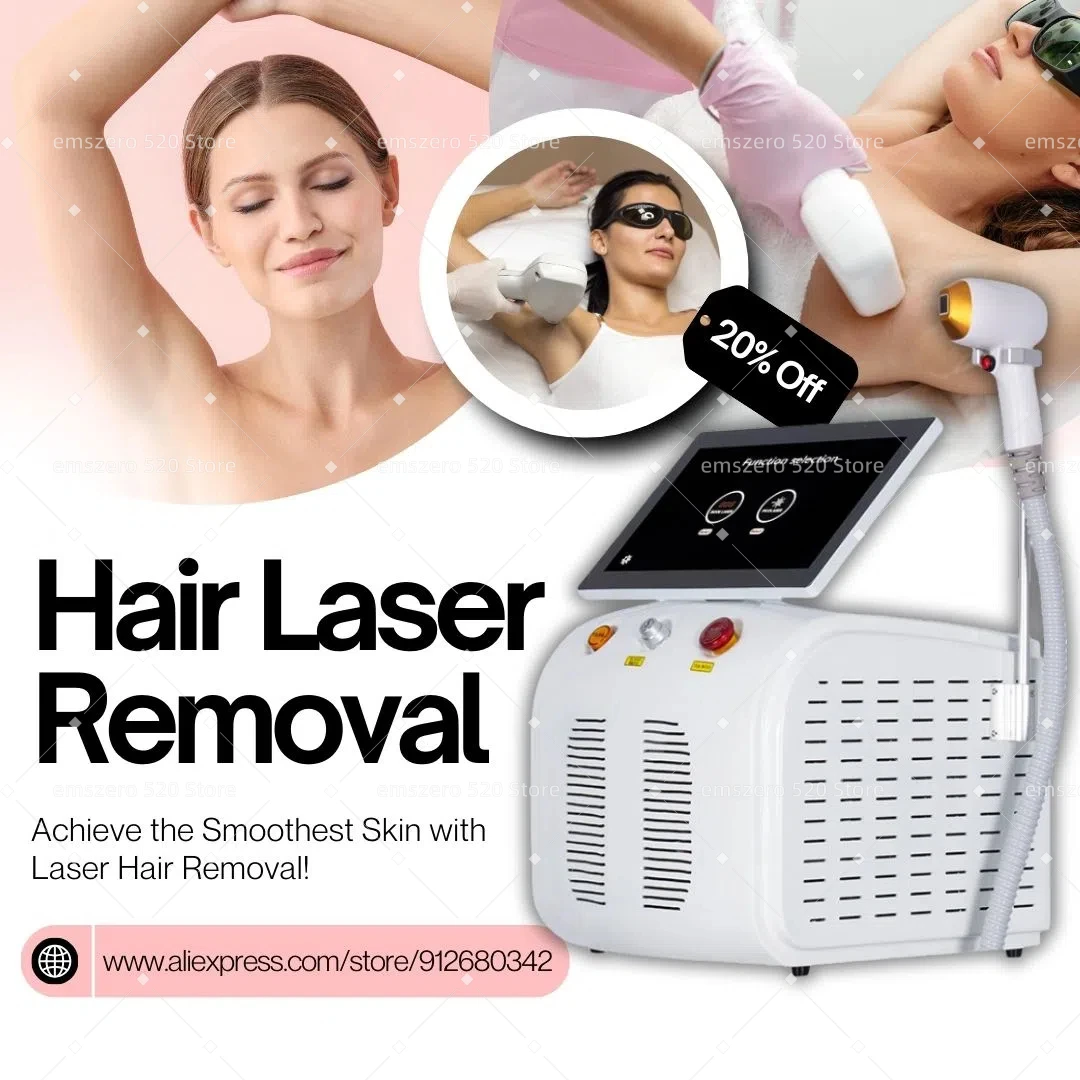 

2025 Newest Ice Titanium 808nm Diode Laser Hair Removal Machine Nd YAG Alexandrit Laser Painless Permanent Hair Removal