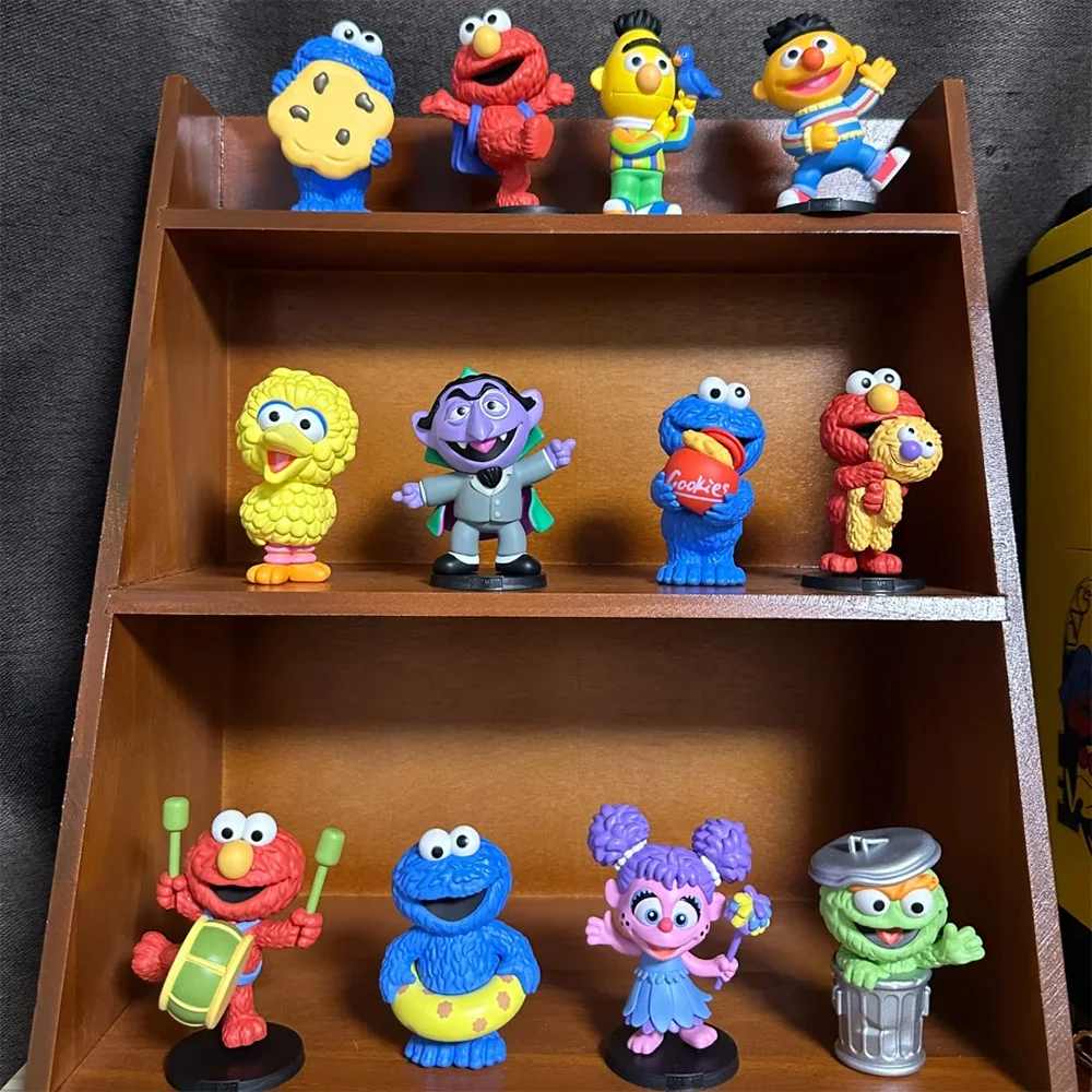 الرسوم المتحركة الكرتون السمسم إلمو كوكي الوحش بيج بيرد بيرت أنيمي ألعاب شخصيات الحركة هدايا للأطفال جمع دمى ديكور السيارة
