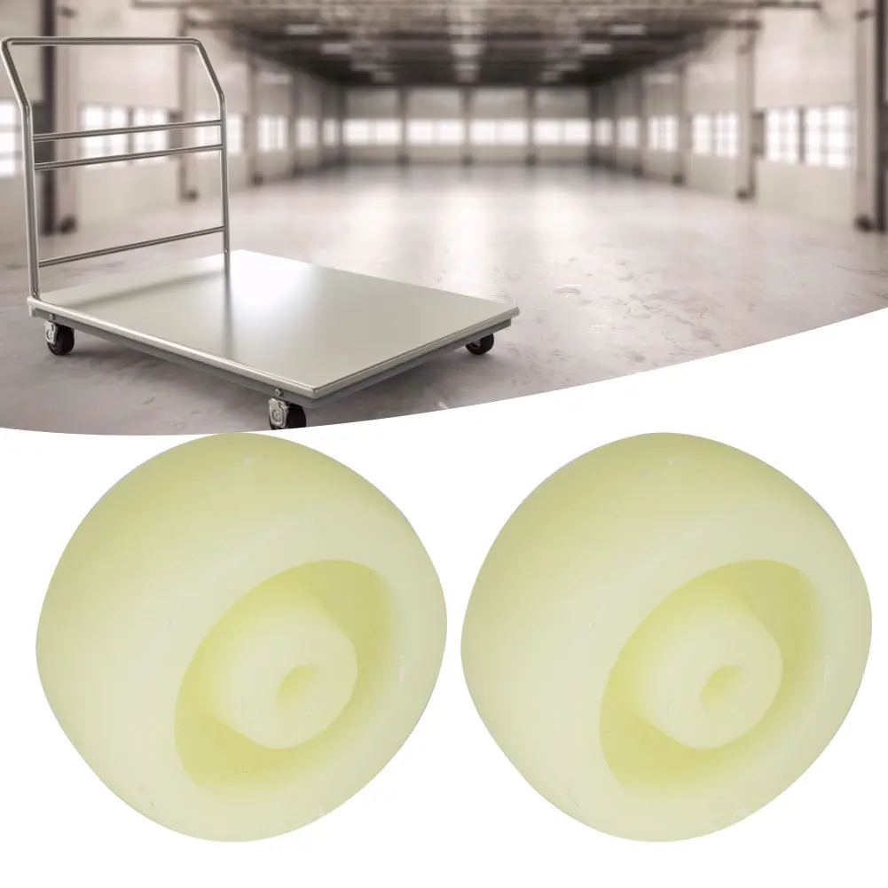 10pcs 2.5 Inch White Nylon Wheel Caster Roller 25kg Max Load Round Pulley for Furniture Trolley Light Duty Equipment Swivel