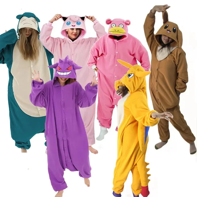 Sky06 TAKARA TOMY Bulbasaur Psyduck Gengar Onesies Snorlax Eevee Umbreon Cosplay Kigurumi Costume Halloween Anime Adult Pa66liU&