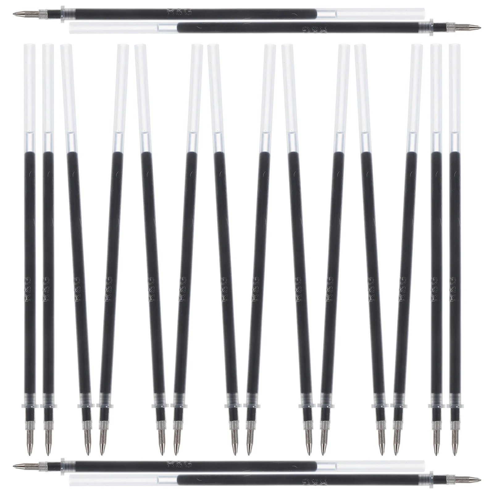 24 قطعة عبوات أقلام هلام أسود موثوقة نقطة دقيقة تدفق الحبر المستقيم للاستخدام اليومي مدرسة مكتب المنزل عبوات أقلام الحبر لوازم