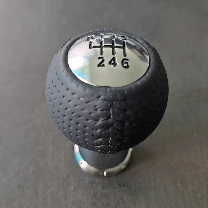 Image of Neuer perforierter Leder-Schaltknauf mit 6 Gängen für Mazda 3, MX-5, MX5, Mazda 5, 6, 8, CX-5, 4-Gang-Schaltknauf, Schaltkugel
