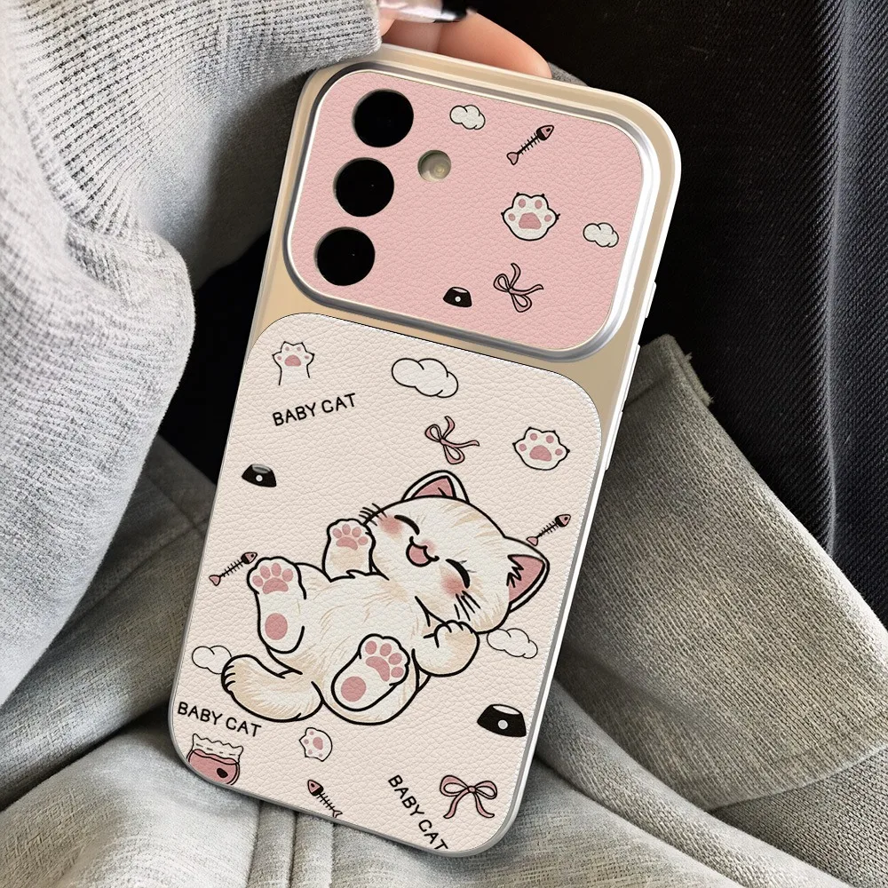 Niedliche Cartoon-Hülle mit rosa Pfoten und Tupfen für Samsung Galaxy S26 Ultra S25 Plus S24 S23 FE S22 S21 A17 A37 A57 A56 A55 A54 – Detail 3