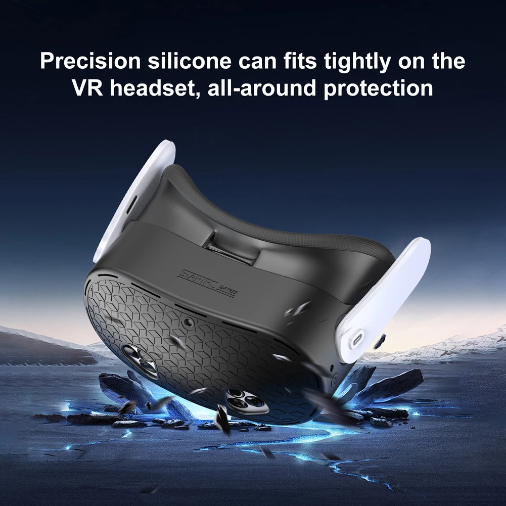 غطاء حماية من السيليكون VR مضاد للخدش لسماعات الواقع الافتراضي غطاء حماية غطاء حماية لسماعات ميتا كويست 3S VR