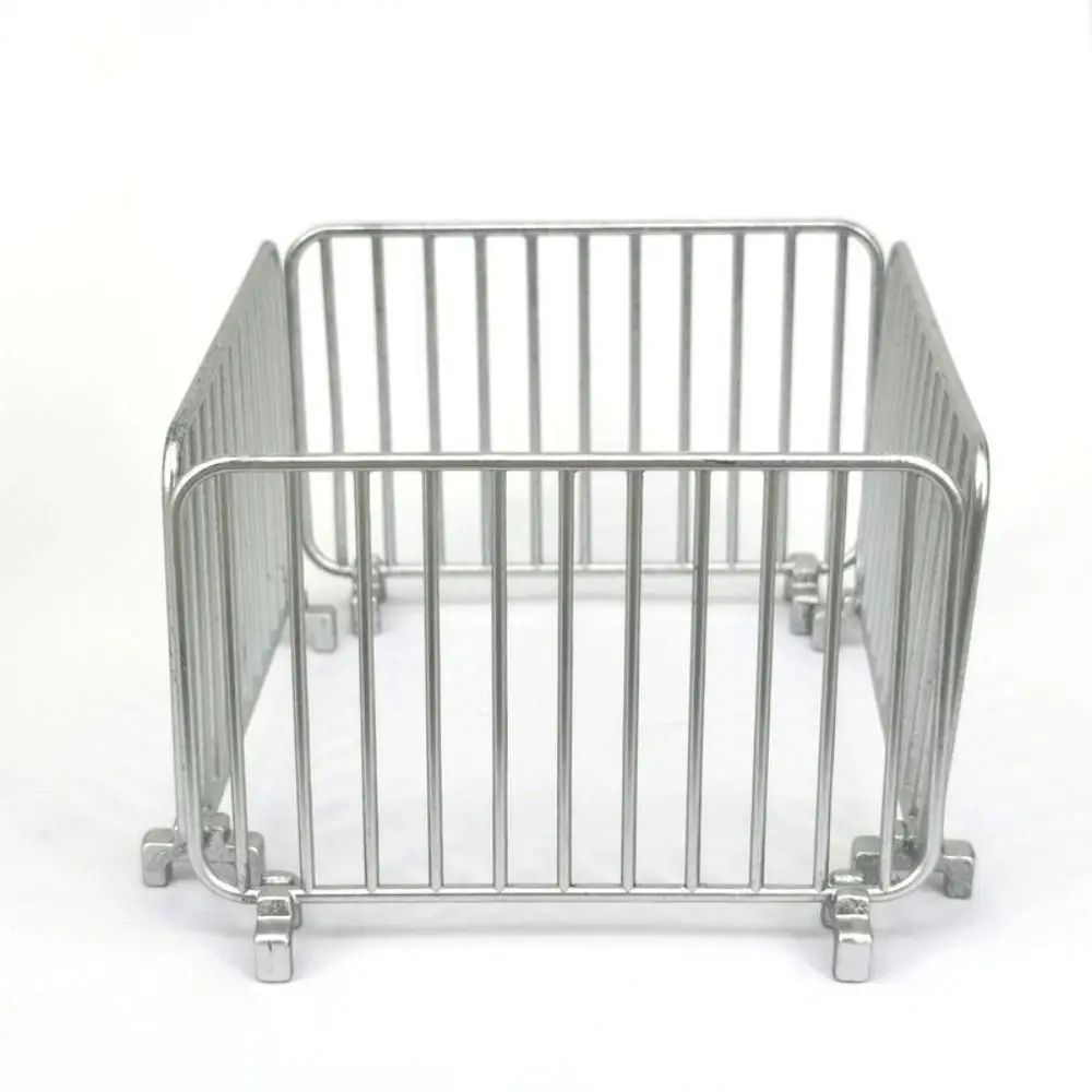 Alloy Dollhouse Simulation Fence Simulation Prop DIY Mini Traffic Protective Railing Micro Scene Construction Fence
