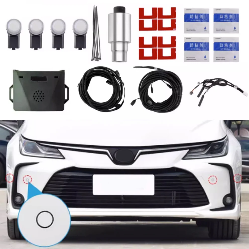 

For Toyota Corolla E210 2019-2023 Parking Sensors Reversing Blind Spot Front Rear Radar Car Sensor Sound Warning Probe System