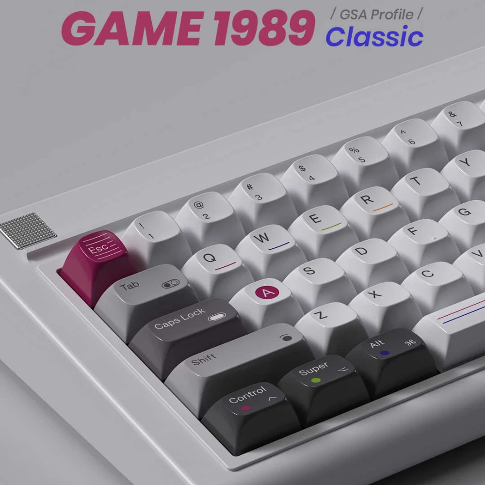 Imagem -04 - Retro Game Theme Keycap Grupo 80retros Game 1989 Abs Custom Retro High Gloss Keyboard Cap Gsa Perfil Gaming Keycap para Teclado Mecânico