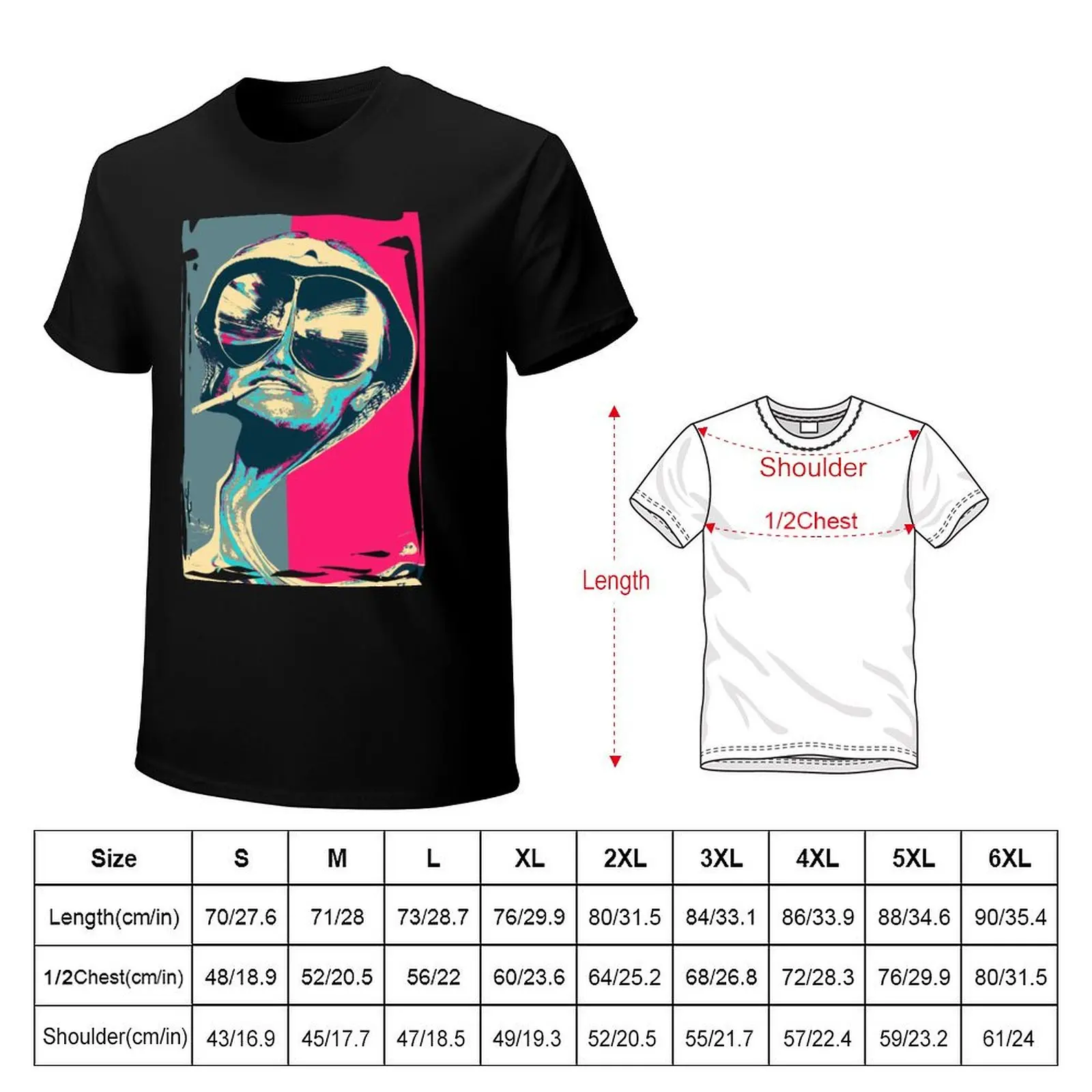 Fear and Loathing in Las Vegas Revisited - Psychedelic Raoul Duke T-Shirt Quick Dry Sports Short Sleeve Tee