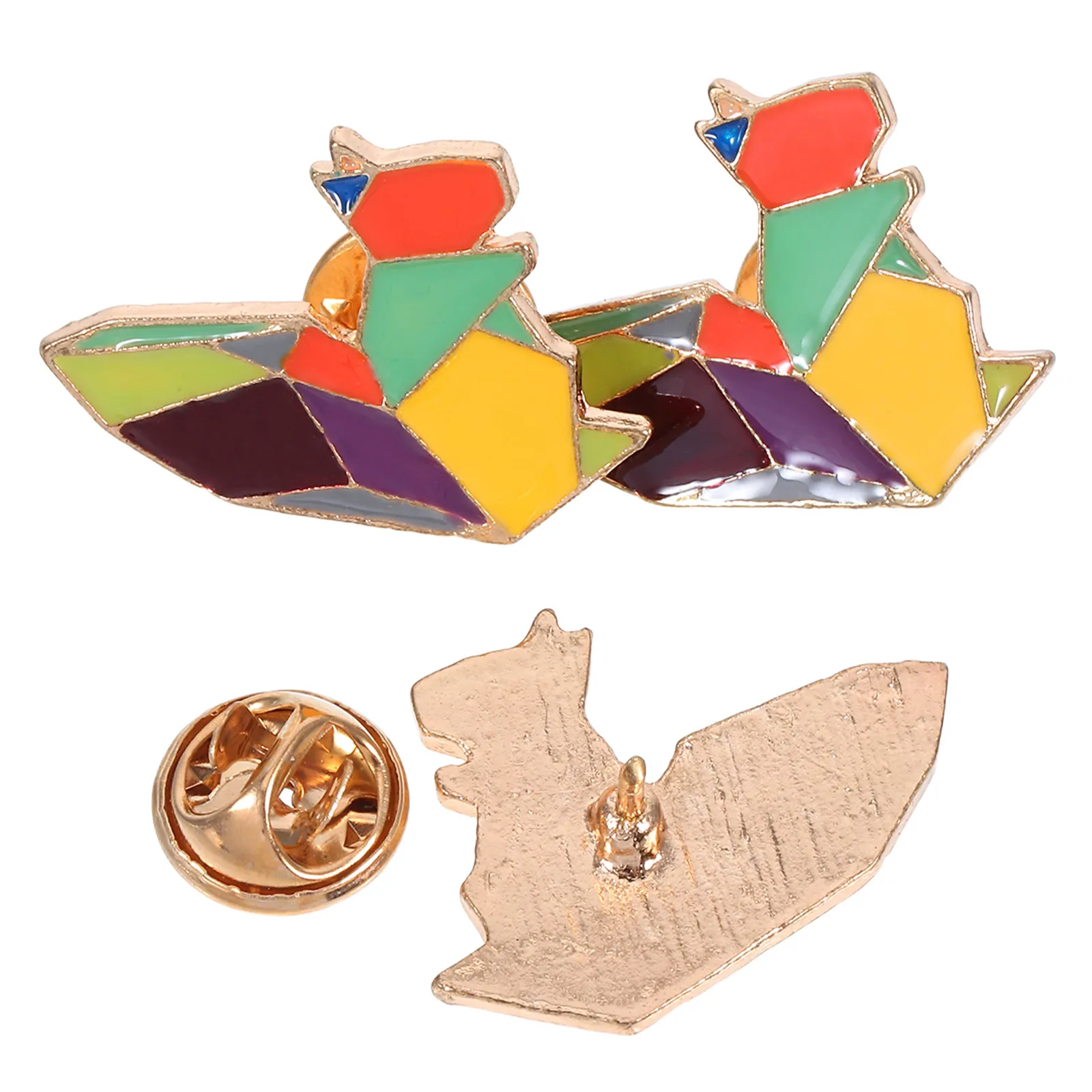 3Pcs Handmade Enamel Squirrel Brooches Alloy Cartoon Breastpin Cute Animal Badge for Backpack Coat Suit Scarf Dress Accessory