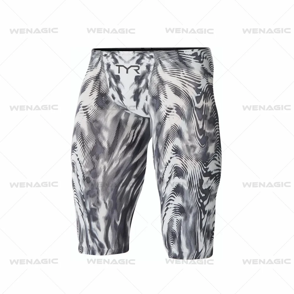 Men Swim Jammer Swimming Trunks Professional Swim Surf Trunks Beach Uv Protection Gym Endurance Athletic Training Tights Shorts