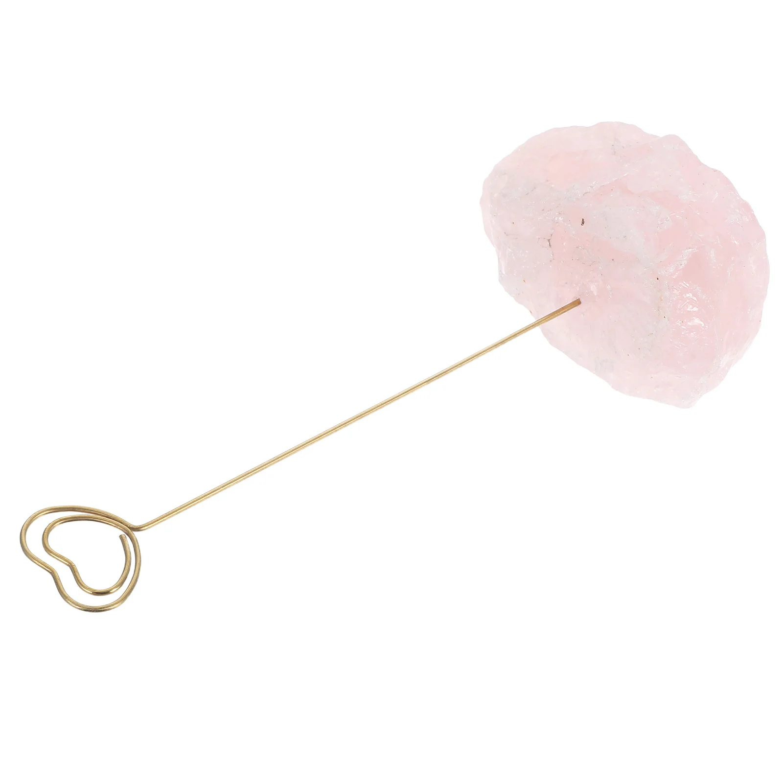 

Natural Crystal Stone Place Wedding Table Decor Desktop Photo Stand Note Card Clip Memo Holder Table Number Display Stone