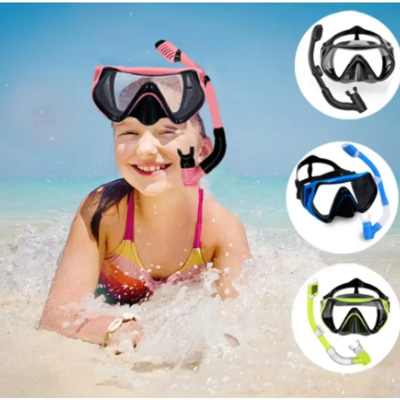 Children\'s Snorkeling Mask Diving Mask Set with Adjustable Anti Fog Scuba Diving Equipment Suitable for Teenagers and Children