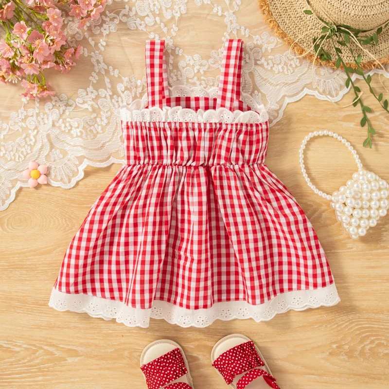 Girls' Dress Summer Red Checkered Cotton Strapless Baby Girl Dress Cute Flower Embroidered Baby Dress Baby Girl Clothes - AliExpress 1501 Girls' Dress Summer Red Checkered Cotton Strapless Baby Girl Dress Cute Flower Embroidered Baby Dress Baby Girl Clothes - AliExpress 1501