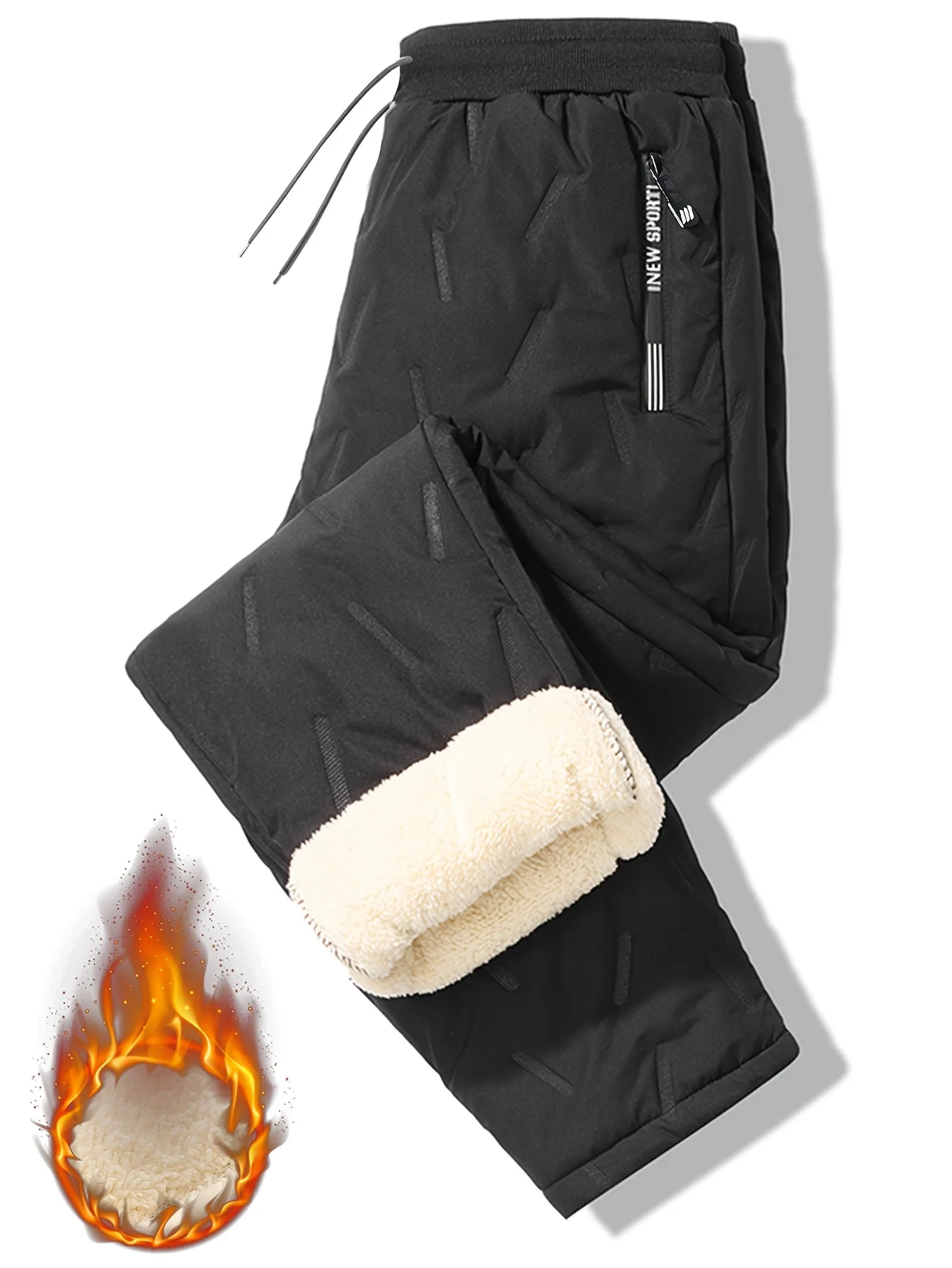 Winter Herren Warme Sporthosen Schwarze Cargohosen für Männer Trainingshosen Kleidung mit vielen koreanischen Bewertungen Slacks Arbeitskleidung – Detail 5