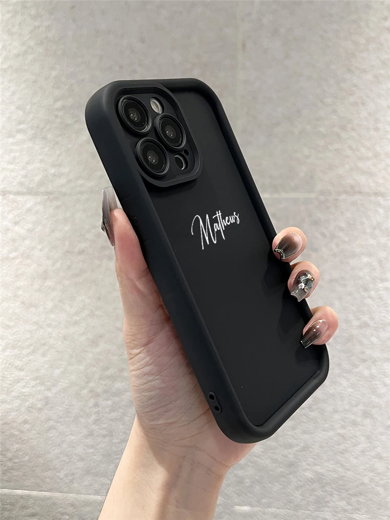 Personalisierte, individuell gestaltbare Handyhülle mit Namen für iPhone 18, 16, 15, 14, 13, 12 Pro Max, luxuriöse Candy-Silikonhülle, stoßfest, DIY-Vollschutz, 11 Pro Max – Detail 4