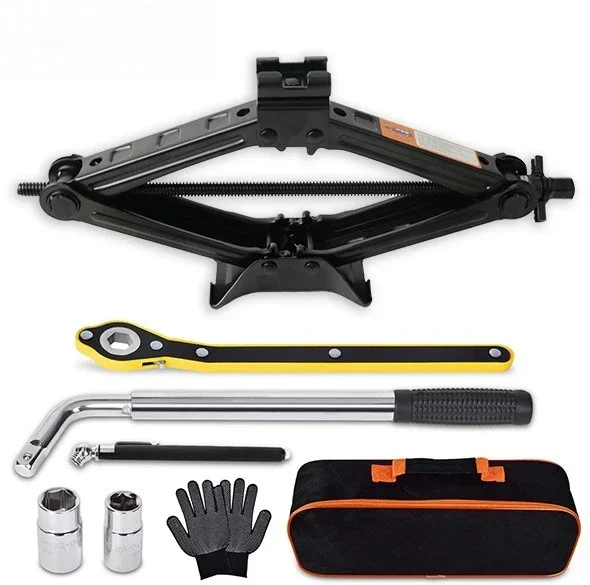 

Durable Car Jack Car 2 Ton Set Scissor Jack Tire Change Multi-function Tool Portable