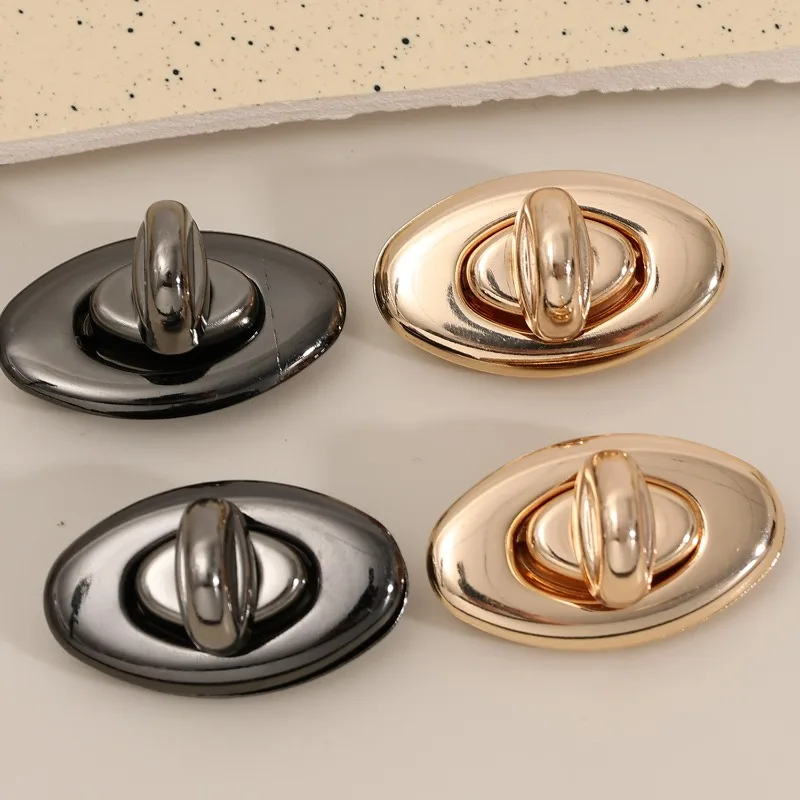 1/10Pcs Oval Metal Locks Bag Clasp for Handbag Backpack DIY Craft Buckle Shoulder Bags Purse Totes Closures Snap Clasps Tools