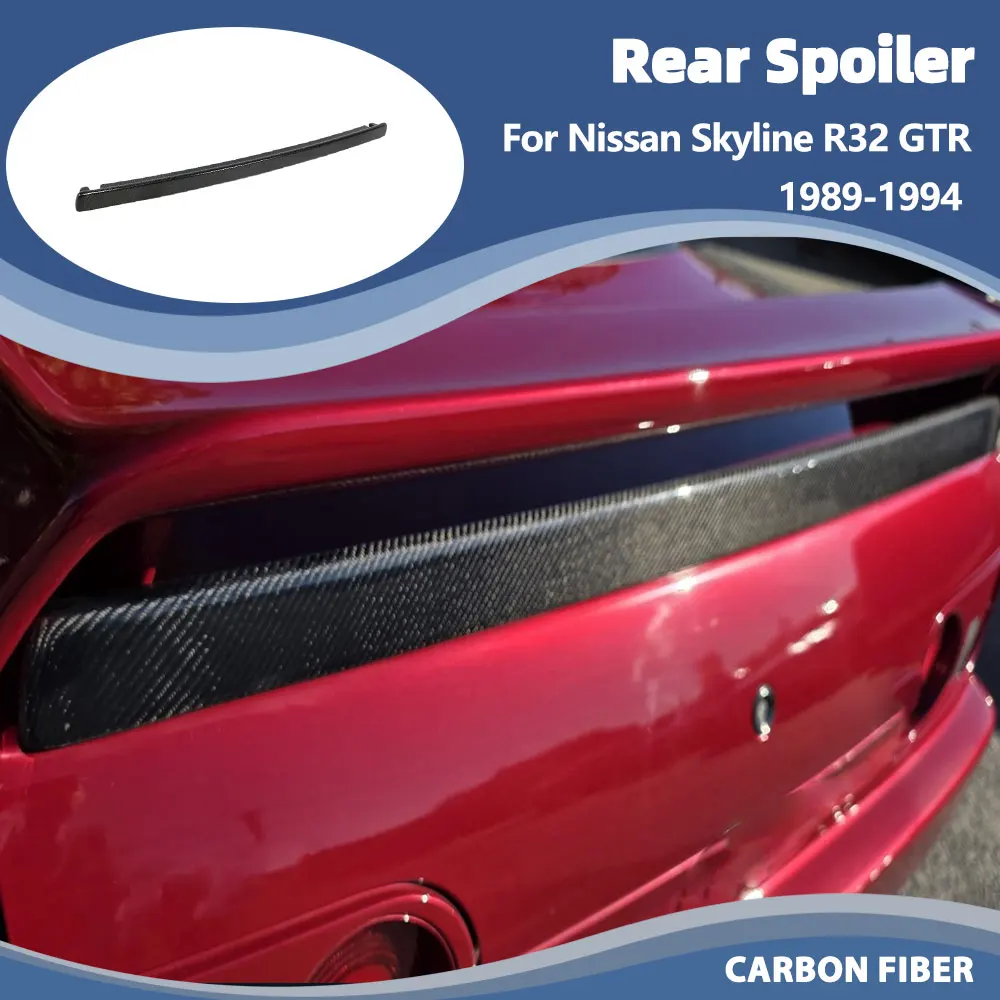Carbon Fiber Rear Spoiler For Nissan Skyline Nismo BNR32 R32 GTR 1989-1994 Rear Trunk Spoiler Rear Boot Wing