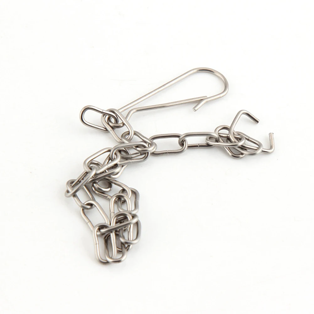 Stainless Steel Toilet Tank Stop Valve Chain With Hook And Ring For Most Toilet Flush Valve Replacement Bathroom Plumbing Parts