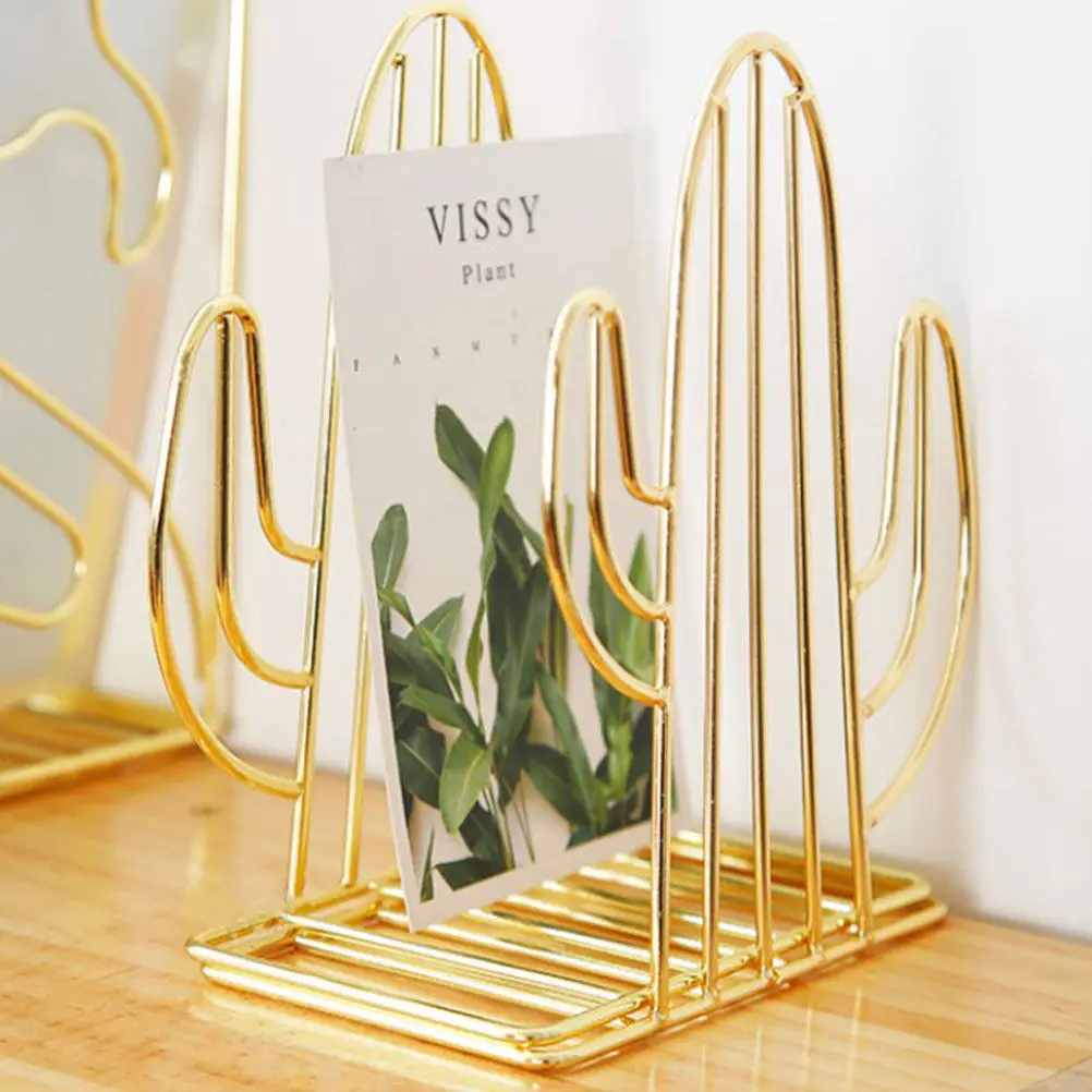 

Пара подставок для книг в форме кактуса, простые держатели для книг для дома и офиса, органайзеры для книжных полок, ограничители для книг в форме кактуса