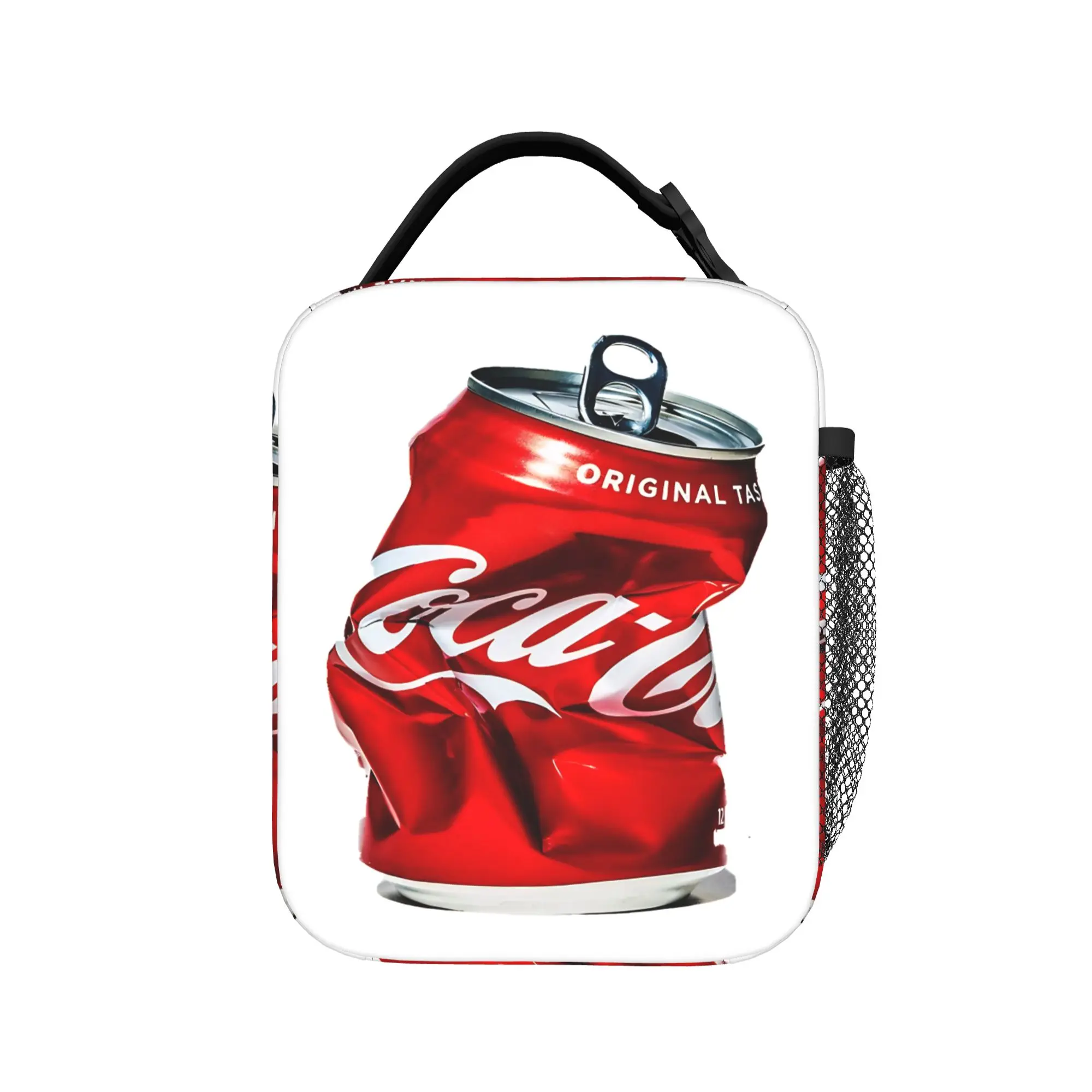 Coca Cola Soda Drink Lunch Bag Cute Outdoor Picnic Lunch Box Graphic Design Portable Cooler Bag