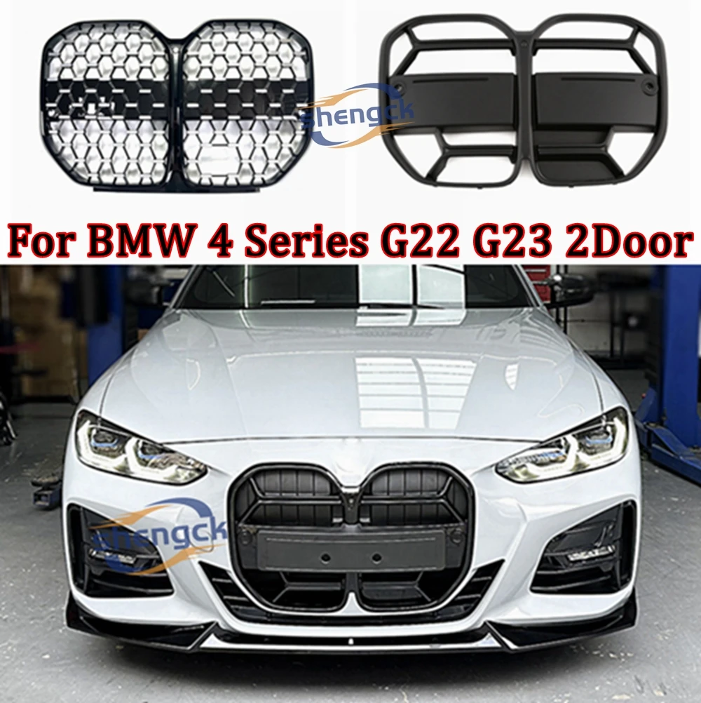 

For BMW 4 Series G22 G23 2 Door Only GT Style 2021-2023 Replacement Grills Car Styling Glossy Black Car Front Bumper Grille