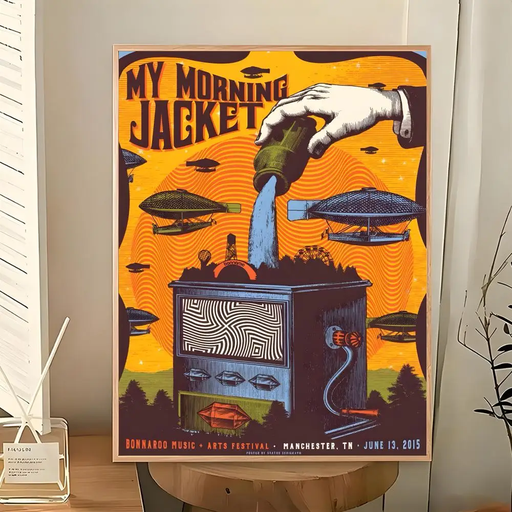 Rock Band Southern Rock My Morning Jacket Poster Wall Art Painting for Living Room Home Decoration and Holiday Gifts