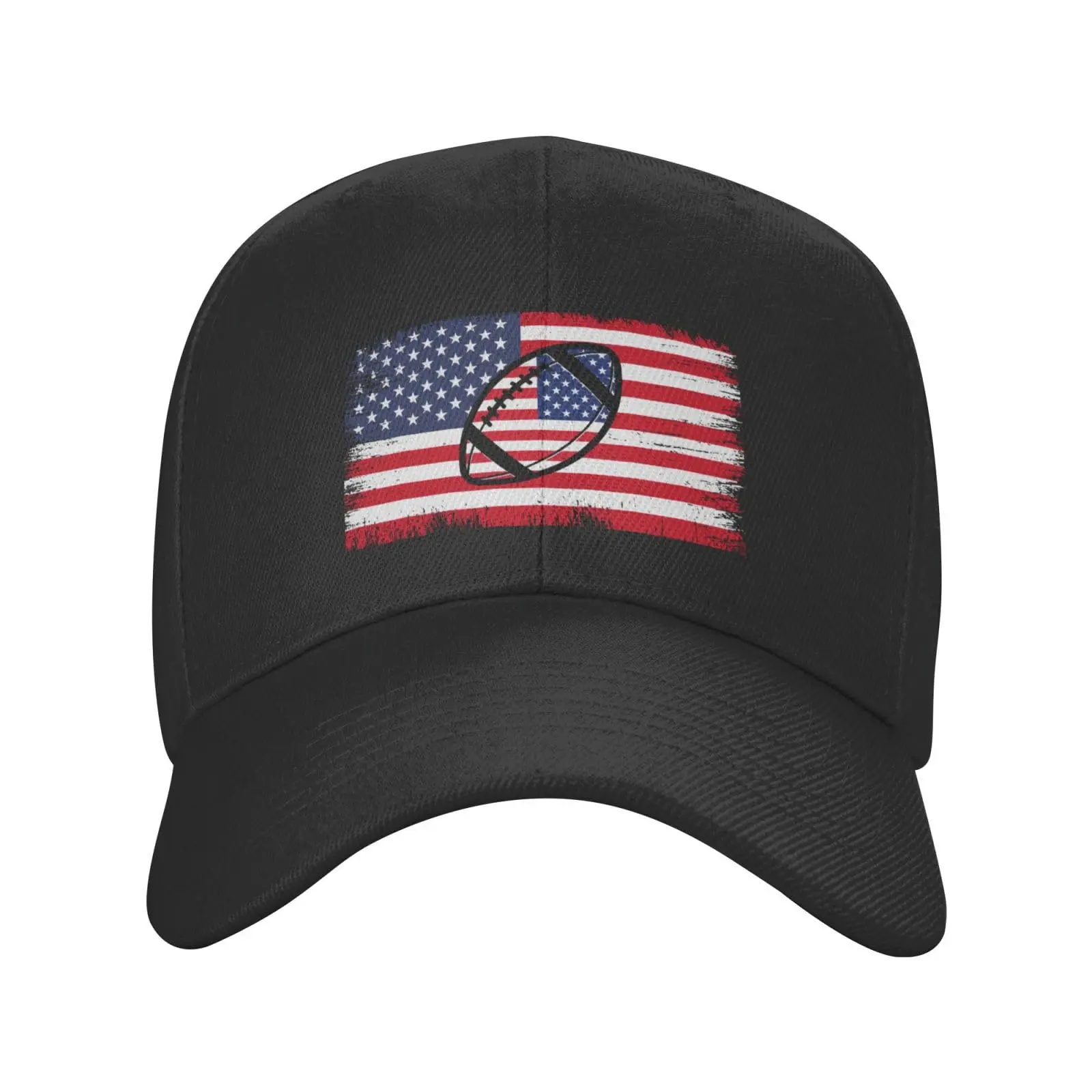 American Football Flag Baseball Cap for Men Women Hat Adjustable Truck Driver Hats Casquette Caps Black