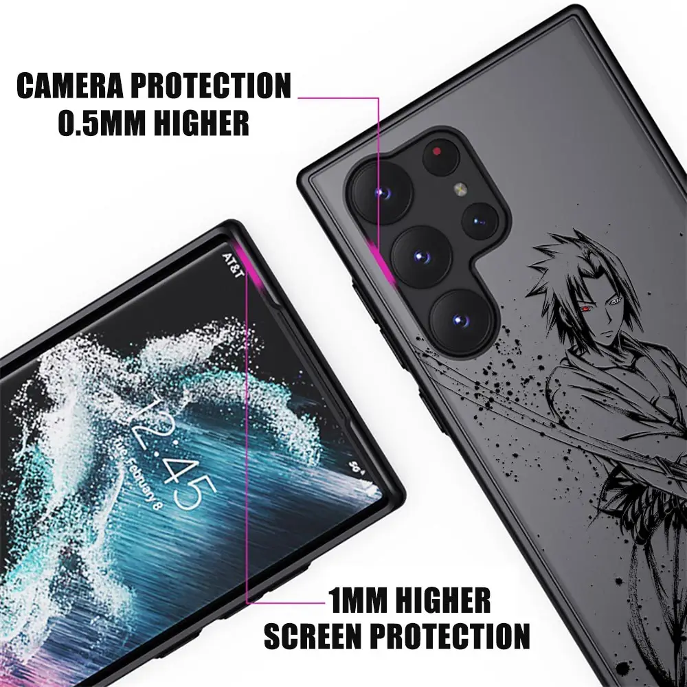 U-Uzumaki Anime Matte Coque For Samsung S23 5G Cases Galaxy S20 FE S21 S22 Ultra S10 S8 S9 Plus Fundas U-Uchihas-Sasukes-Itachis