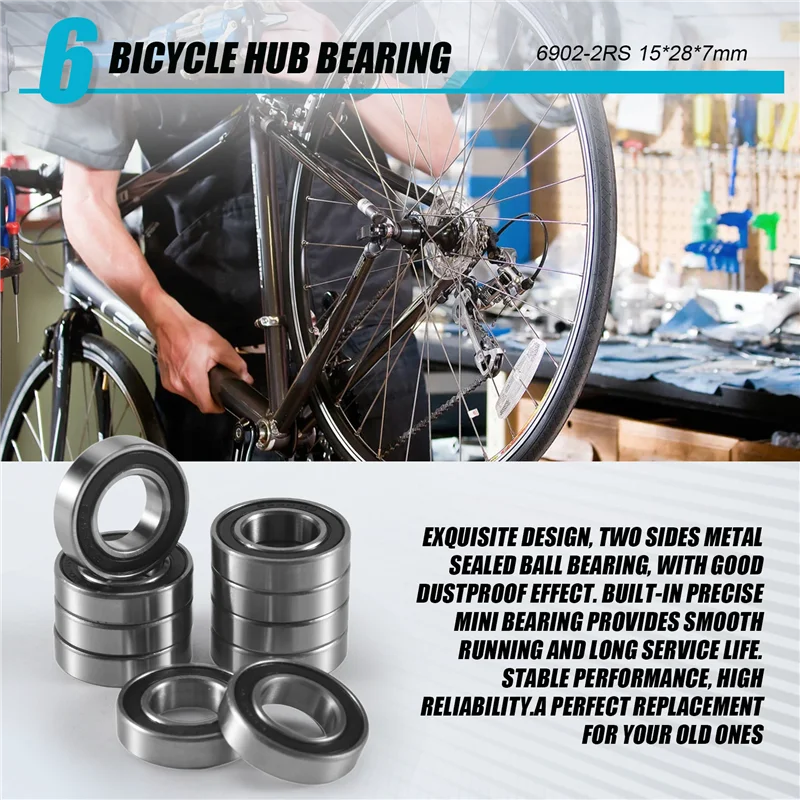 ABHS-10PCS 6902-2RS…