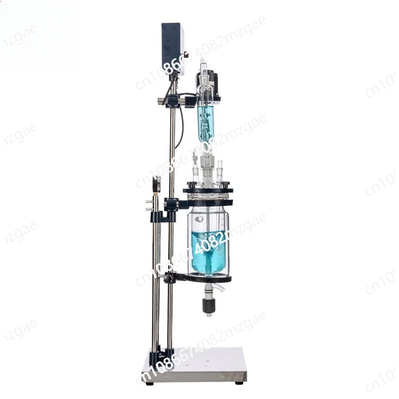 

#Jacketed Glass Reactor 5L Reaction Flask Capacity Jacketed Glass Reactor for Lab