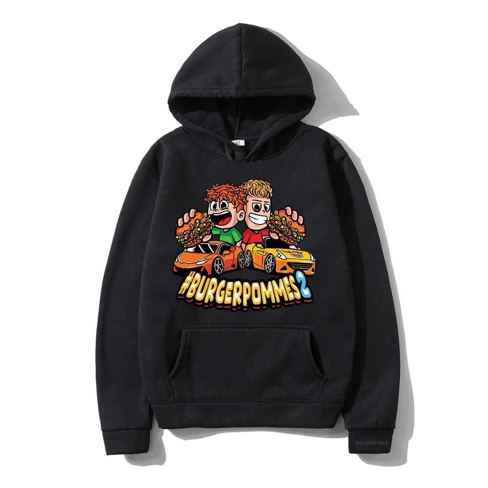 Burgerpommes 2 Hoodie Mode Männer/Frauen Ästhetische Nette Icrimax Hoodies Unisex Herbst Winter Cartoon Casual Pullover Sweatshirts