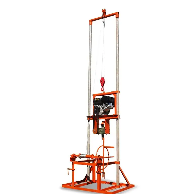 Perforatrice portatile personalizzata per pozzi d'acqua di tipo mini manuale leggera da 80 m con impianto di perforazione diesel a benzina