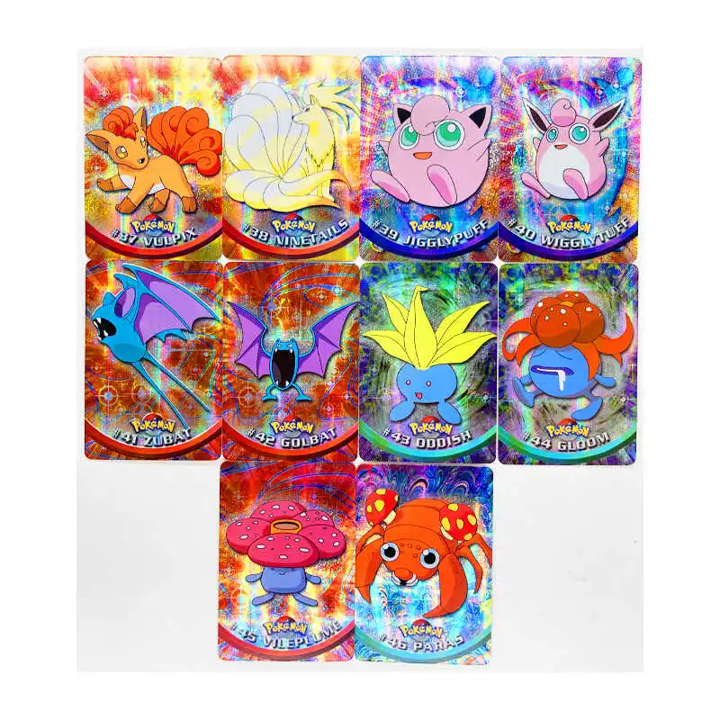 154Pcs/set Pokemon Ptcg Diy Topps Self-Control Ptcg Collect Signature Trading Flash Card Anime Cartoon Gift Color Flash