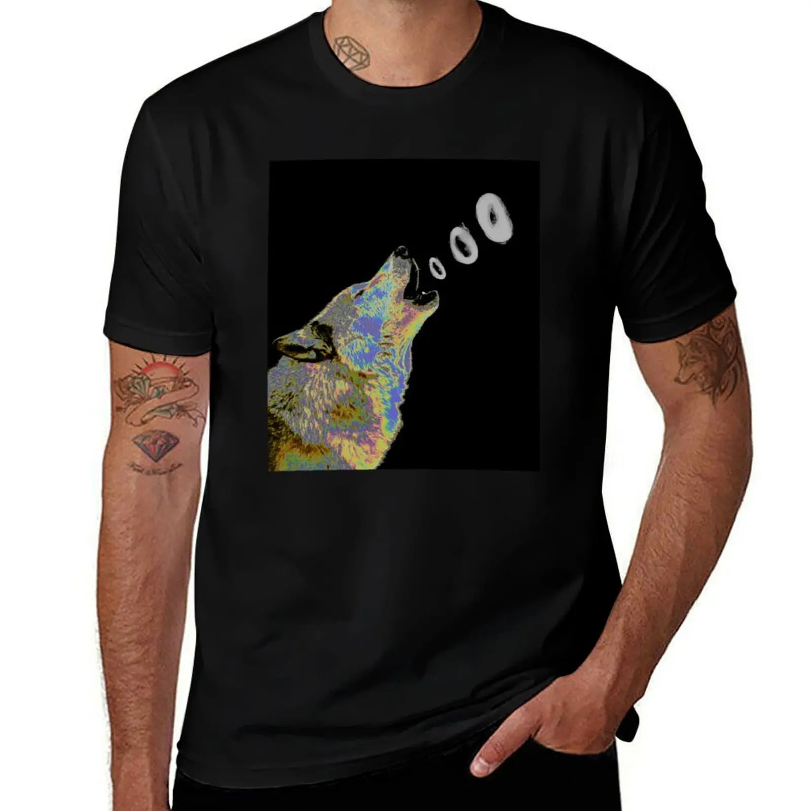 Wolf T-Shirt Odor Resistant Short Sleeve Top T-Shirt