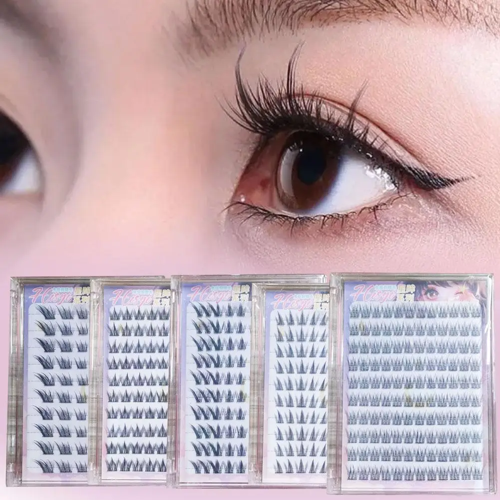 1 ensemble de cils auto-adhésifs pré-collés, aspect naturel, grappes de cils individuels 10-12mm, sans colle, outil de maquillage pour cils