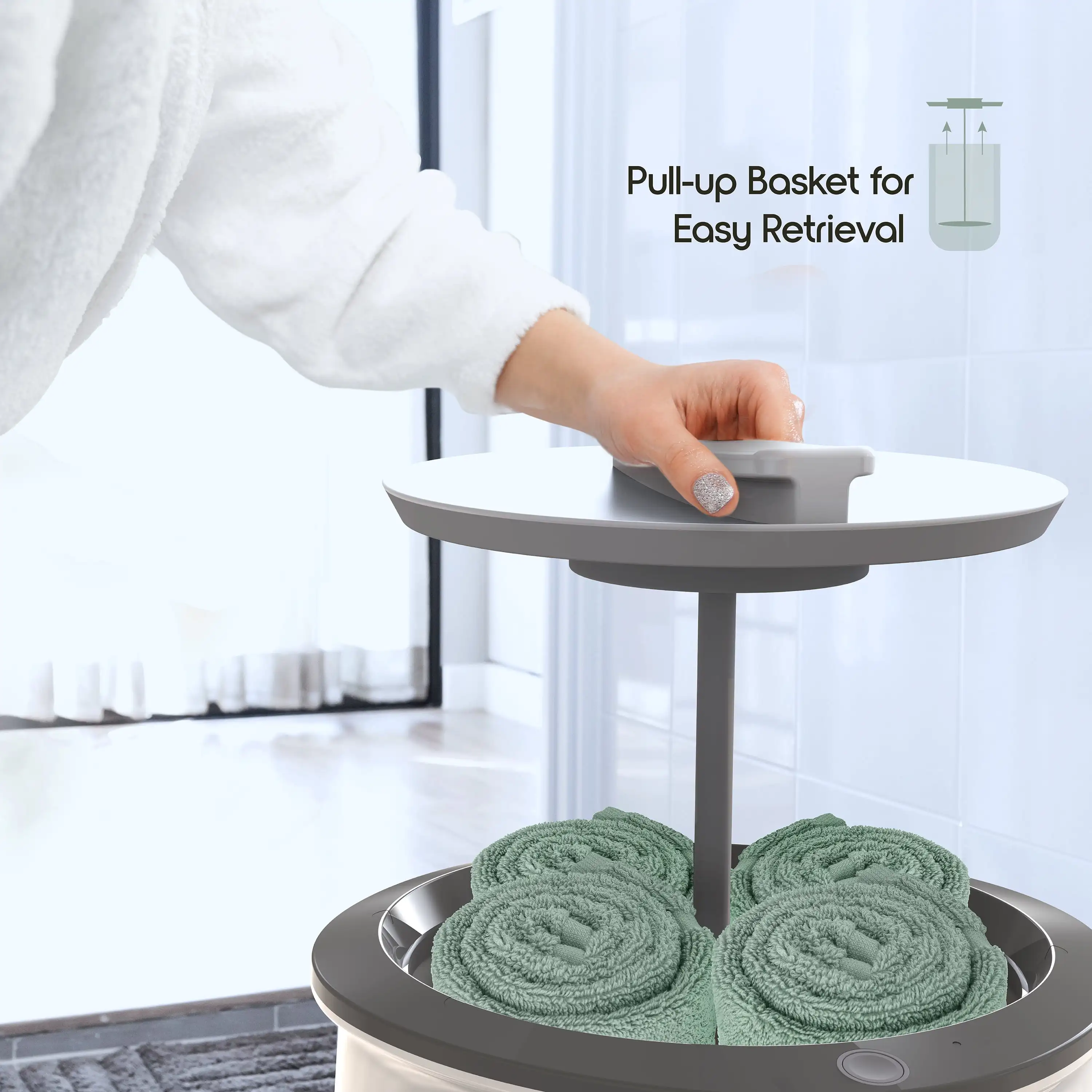 20L Electric Hot Towel Warmer Bucket, Fits Up to Two 40"x70" Oversized Towels