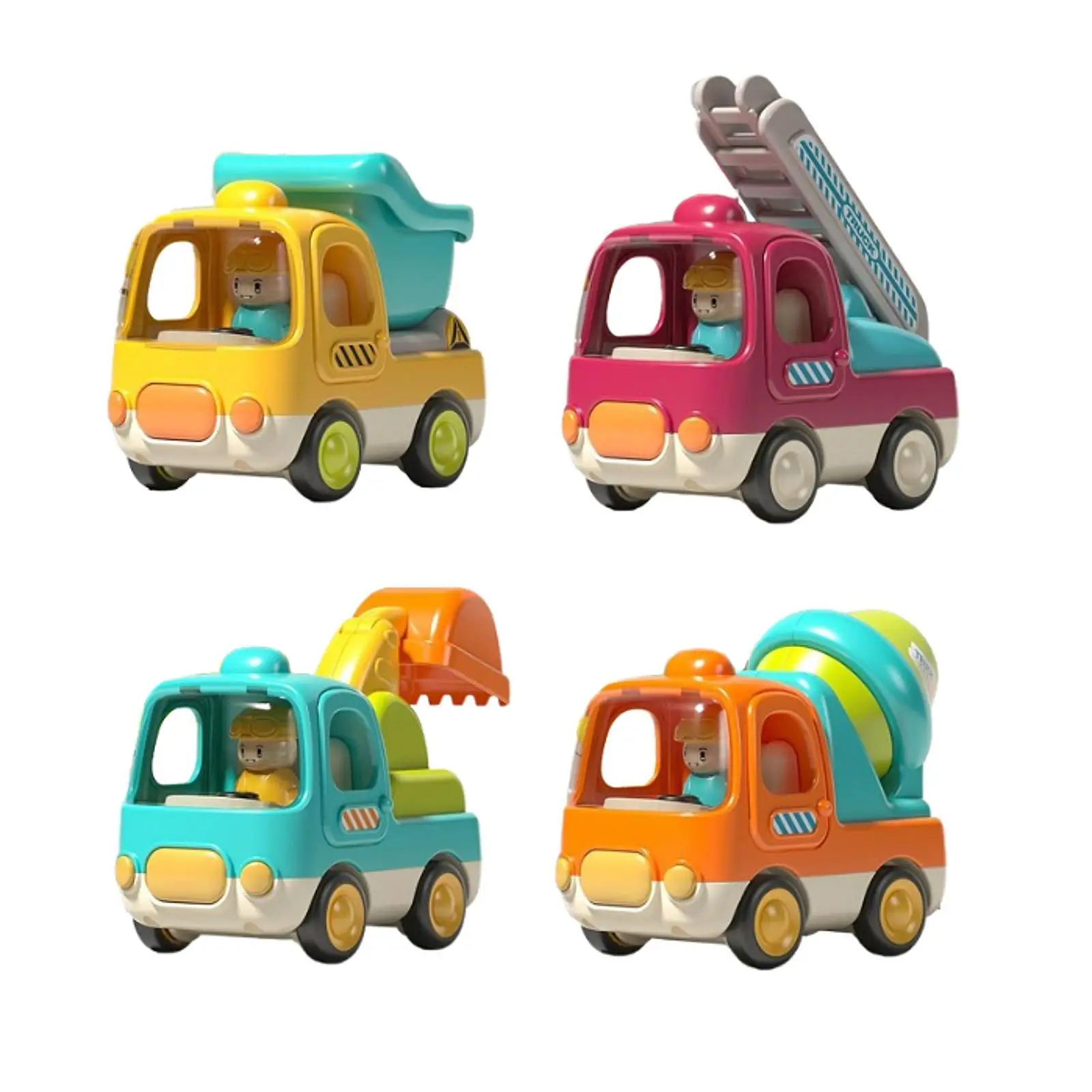 

Friction Powered Truck Push and Go Car for Kids Boys Girls 1-3 Year Old