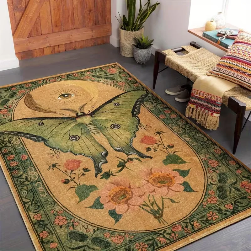 Floral Design Luxurious Area Rugs For Living Room, Floor Carpet For Bedroom, Flannel Carpets Home Decor Rugs, Homestay Hotel
