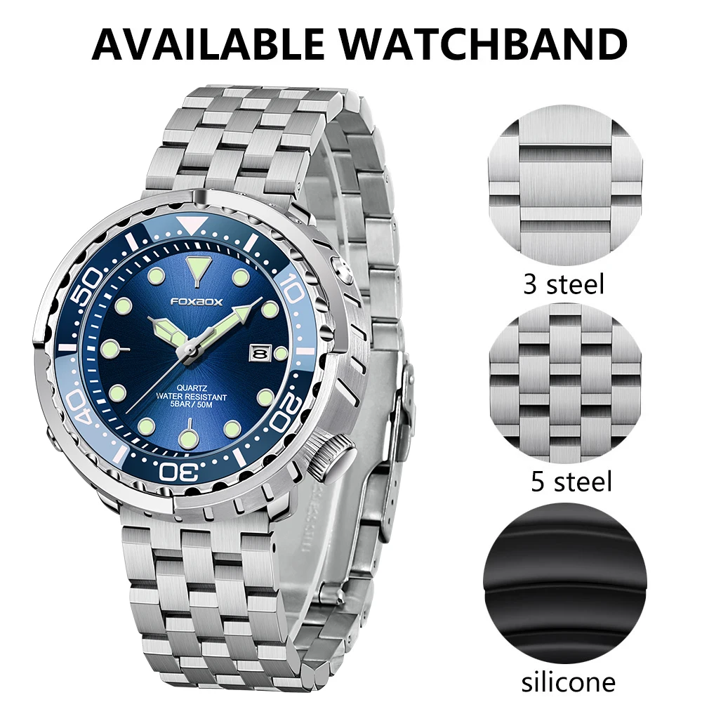 LIGE Man Watch 5ATM Casual Sport Waterproof Quartz Wristwatch Luminous Clocks with Steel Bezel Watches for Men Date Reloj Hombre