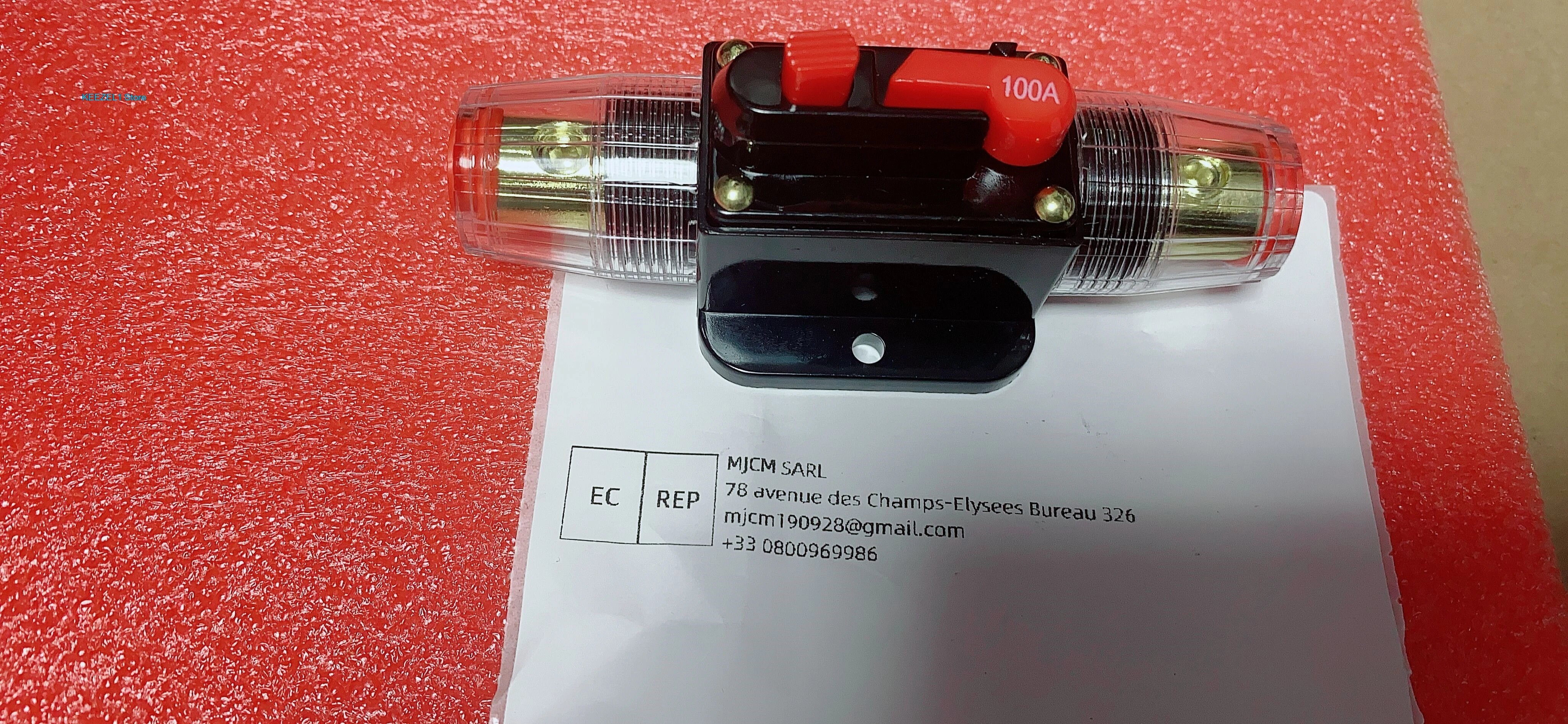 Car audio modified AGU fuse holder power protection high voltage automatic recovery 15/20/30/40/50/60/80/100A. 1PCS