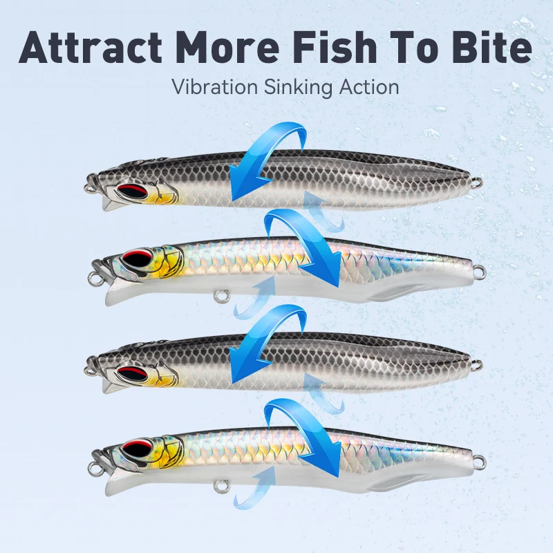 KINGDOM HY Pencil Baits Artificial Fishing Lures 8g 11g 14.5g 17.5g 20g Sinking Pencil 70mm 80mm 90mm Sea Bass Long Throw Pencil