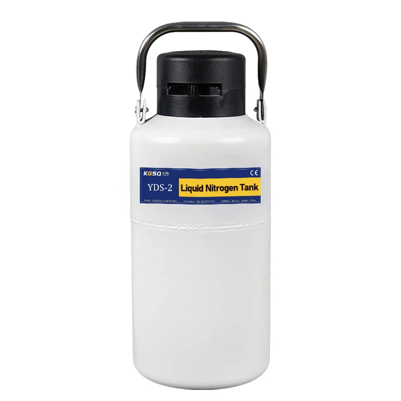 

2L Liquid Nitrogen Gas Cylinder Cryogenic Canister YDS 2 Liter Semen Liquid Nitrogen Tanks 1.5L Dewar