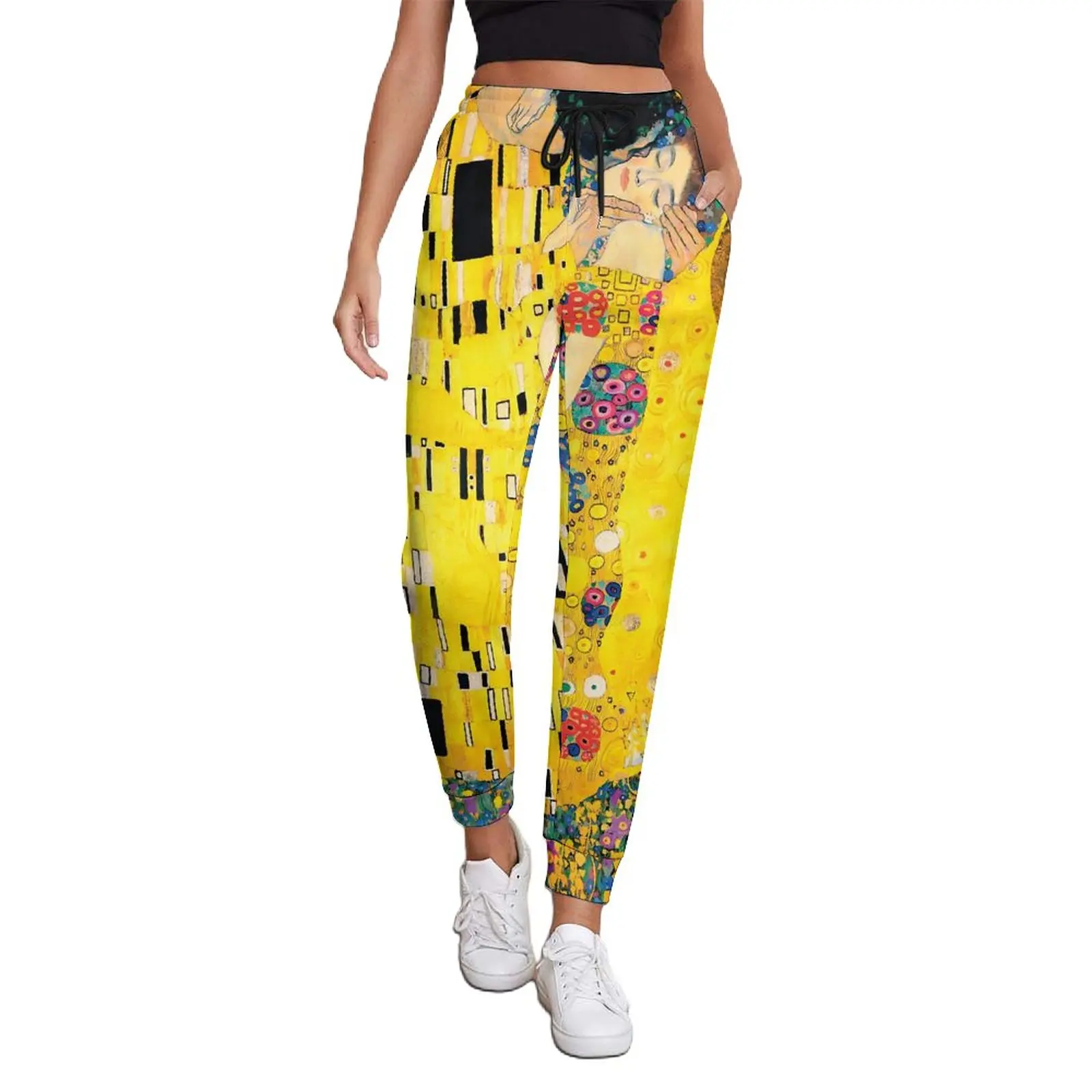 

Gustav Klimt Art Pants Autumn The Kiss Casual Sweatpants Women Street Wear Graphic Trousers Big Size 3XL