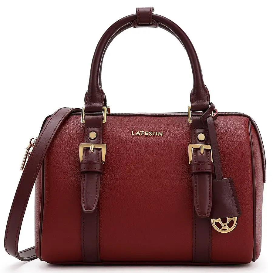 FESTIN Bolso con asa superior Bolso elegante Bolso cruzado Bolso tipo barril con correa ajustable para viajes diarios