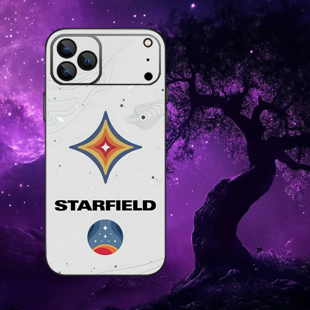 Чехол для телефона S-StarfieldS Game для iPhone 17,16,15,14,13,12,Pro,Max,Plus,E,SE4,Air,Mini Black Soft Box