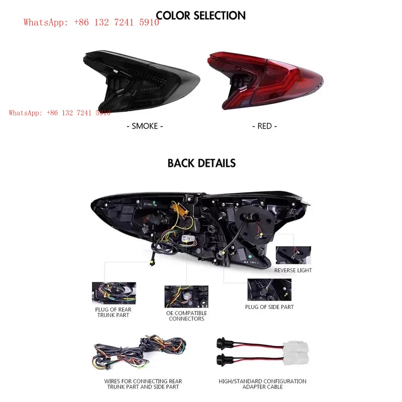 

High Performance Motion Car Spoiler Light Led Tail Lights For CHR Trunk Lamp 2018 2019 2020 Car Rear Lamp